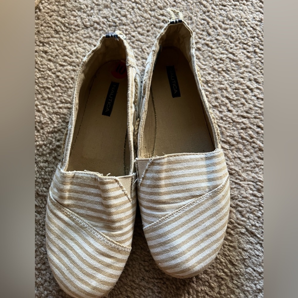Nautica Rudder Slip On Espadrille Canvass Shoes size 10 - Picture 3 of 7